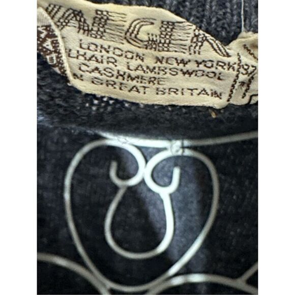 Vintage 70s Jaeger Grey Lambswool, Cashmere, and camel hair Cardigan Sweater Siz - Picture 10 of 10